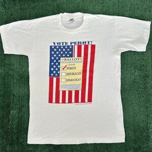 Vintage 90s Ross Perot Campaign T-Shirt 1992 Political Tee